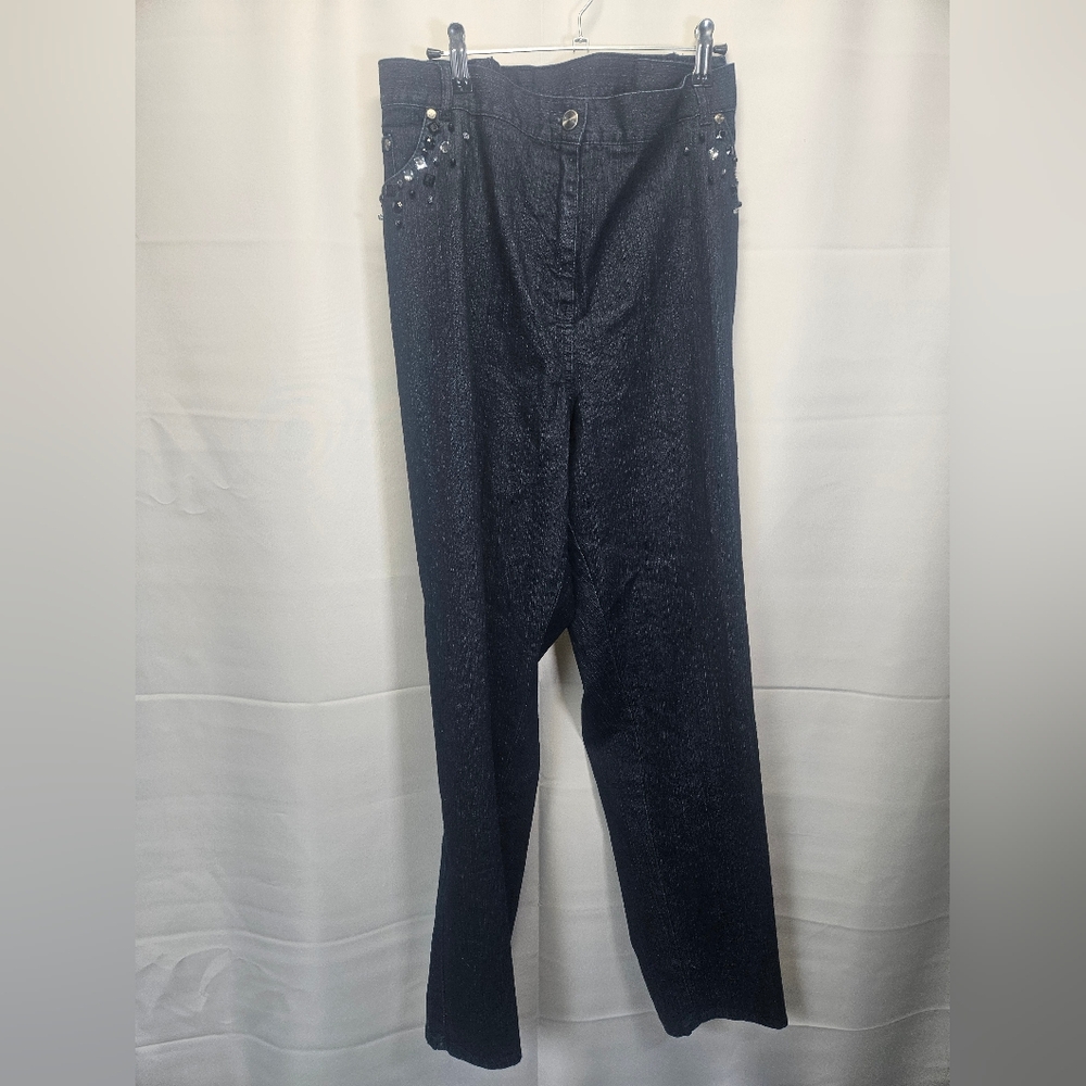 NWT Ruby RED Embellished Dark Wash Jeans